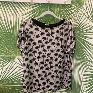 L’AGENCE Palm Short Sleeve Blouse